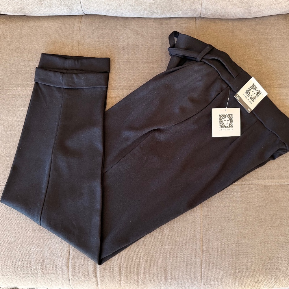 Anne Klein Slim Crop Jersey Knit Pants